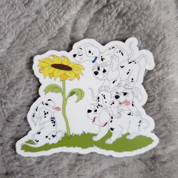 Dalmatian Sunflower Sticker