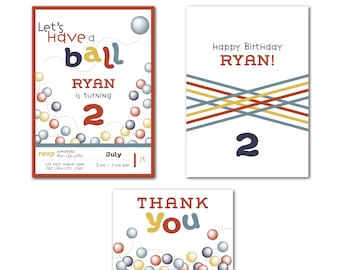 Have a Ball Birthday Party Invitation, Ball Pit Party, Bouncy Ball Birthday, Boy Ball Party, Toddler Party, PDF INSTANT DOWNLOAD
