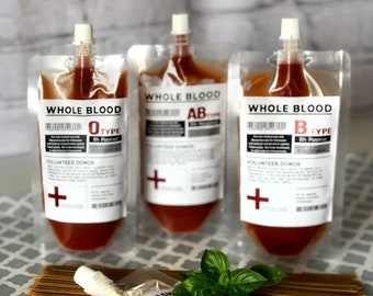 Blood Bag Labels for Halloween Drinks-IV Drink Bag Label-Nursing Graduation-Bloody Mary Drink Bags-Vampire: EDITABLE Instant download
