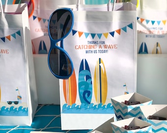 Surf Party Catch A Wave Favor Tags, Surfing Party, Surf Themed Party, Boy Birthday party, Surf's Up Dude printable tag: INSTANT DOWNLOAD