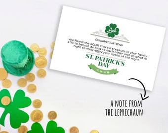 Búsqueda del tesoro del Día de San Patricio para niños / Juego del Día de San Patricio para niños / Búsqueda del duende / Actividad de búsqueda del oro de San Patricio - Editar en Corjl