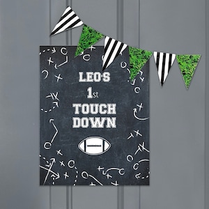 Football party welcome sign, 11x14 football decor, Super Bowl Decor, American Football: Self-Edit with CORJL - INSTANT Download Printable