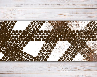 DIY Tire Tracks Table Runner | Dirt Bike Party | Monster Truck Party | Muddy Tracks | Off Road Racing | Motorcycle Party- INSTANT DOWNLOAD