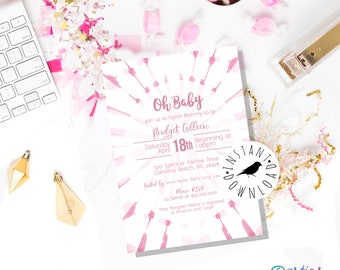 Pink Shibori Invitation Suite