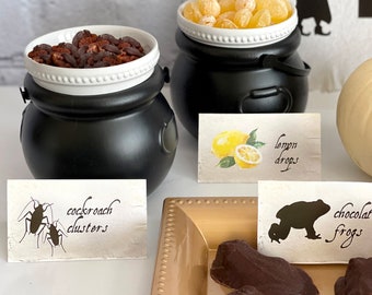 Wizarding Tent Cards, Hogwarts Express Trolley Treats Signs, Magic Food Label: Self-Edit with CORJL - INSTANT Download Printable