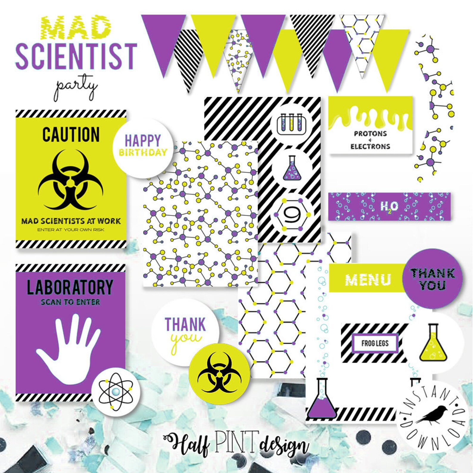  Mad Scientist Birthday Party Invitations Mad Science Party 