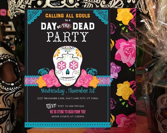 Day of the Dead Party Invitation, Coco Birthday Party Invitation, Coco Fiesta Birthday Invitation, Coco Movie Invite, Dia de los Muertos