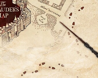 Marauder's Map Sign, Wizarding Party, Harry Potter Birthday sign: Self Edit on Corjl
