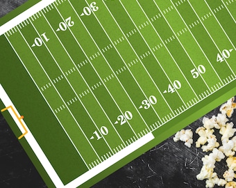Football Party Printable | Big Game Party Table Decor | Football Snack Tray | Football Party Printable Table Decor | Football Field