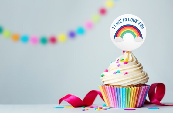 Rainbow Favor Toppers, Rainbow party or Baptism - Parties With A Cause