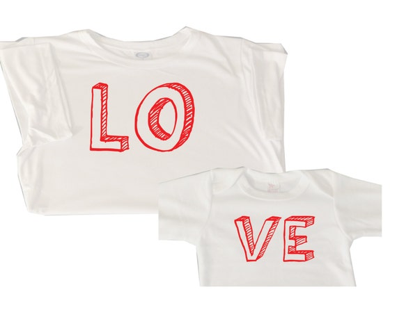 mom and baby valentine shirts