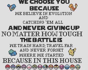 Patrón de punto de cruz MOTO de la Casa de los Monstruos de Bolsillo