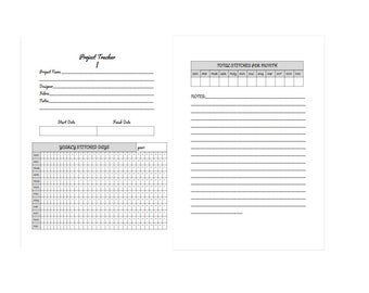 Plantilla sencilla de seguimiento de punto de cruz