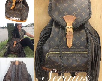 louis vuitton fringe backpack