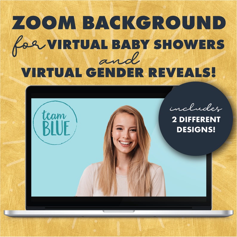 Zoom Background for Virtual Baby Shower or Virtual Gender Reveal