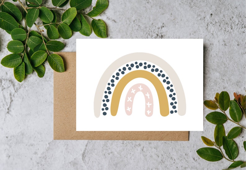 5 Printable Blank Rainbow Cards Instant Digital Download - Etsy