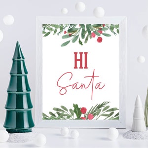 5 Christmas Printable, Santa Christmas Printable, Christmas Wall Art, Christmas Poster, Farmhouse Christmas, Christmas Print