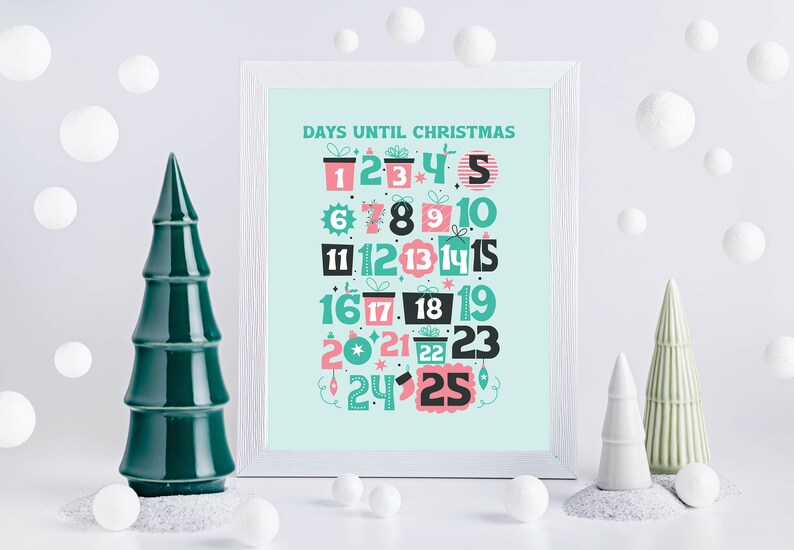 5 Christmas Advent Printable Calendar, Christmas Printable, Christmas ...