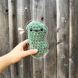 Handmade Crochet Pickle Plush – Soft, Cuddly, Durable Pickle Toy for Adults & Collectors – Unique Gift, Spot Cleanable, Funny Pickle Gift