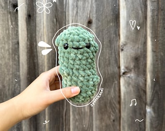 Handmade Crochet Pickle Plush – Soft, Cuddly Collectible Toy