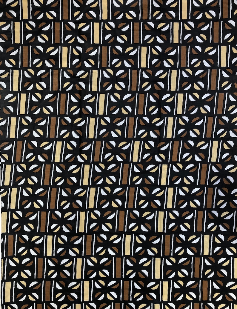 2 wax African cotton fabric coupons
