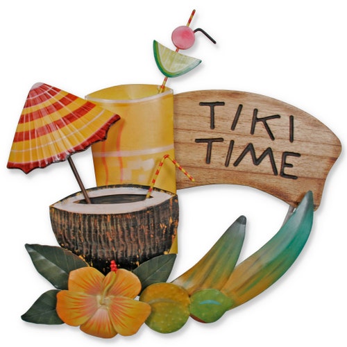 Tiki Time Coconut Drink Etsy