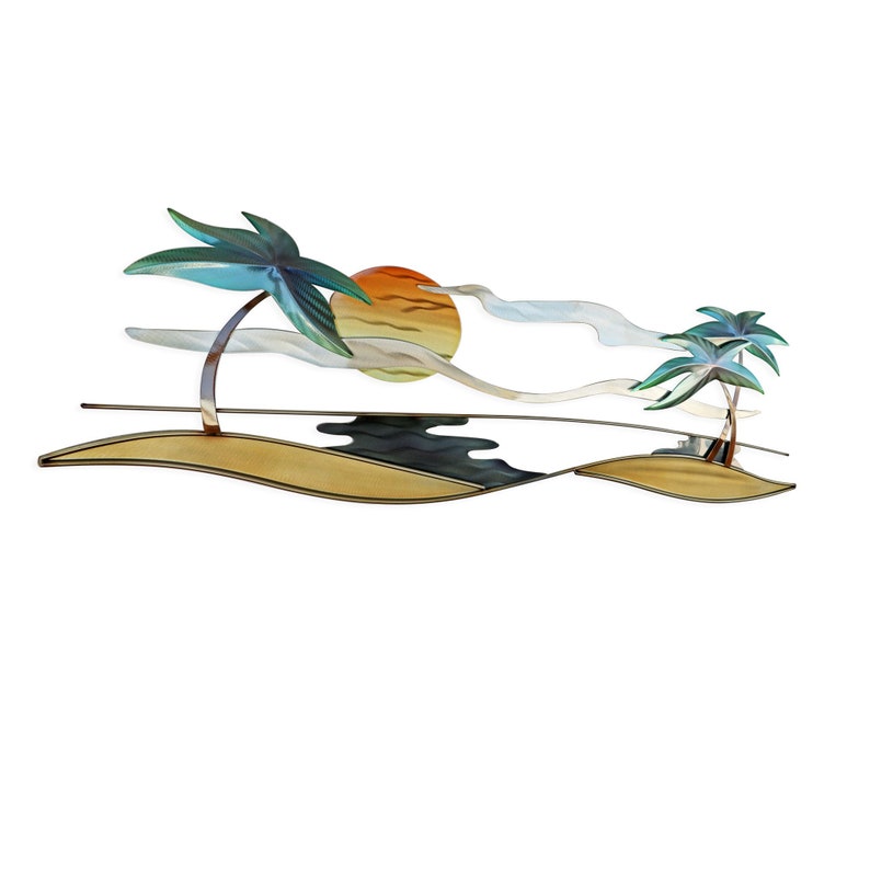Tropical Beach Metal Wall Art CO155 Etsy