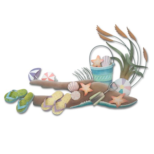 Beach Scene Metal Wall Art OS452X Etsy