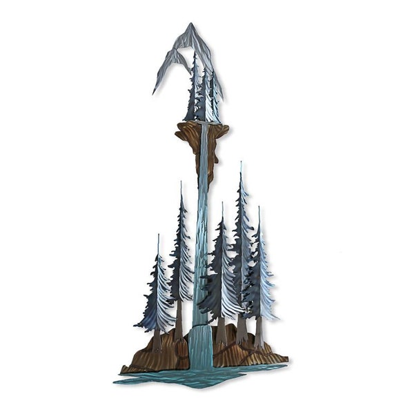 Waterfall Metal Art Etsy