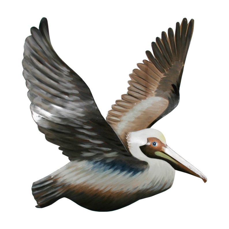Pelican Flying Metal Wall Art Right Etsy