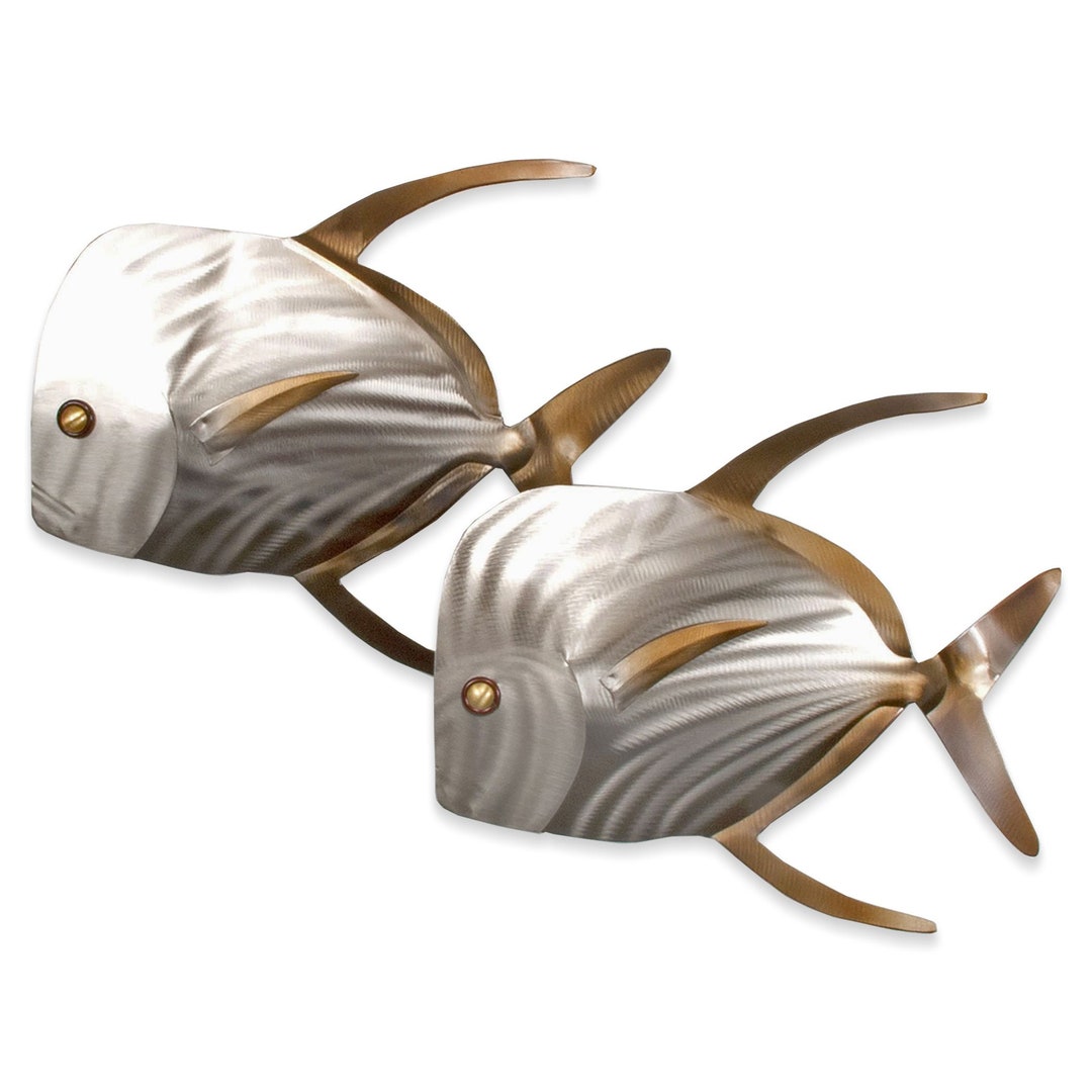 Lookdown Fish Pair Metal Wall Sculpture MM166 Etsy