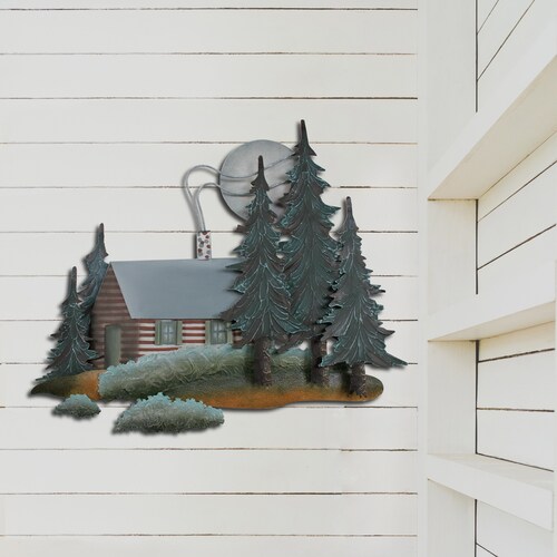 Cabin in the Woods Metal Wall Art CA606 Etsy