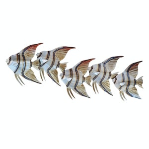 Angelfish School of 5 Metal Wall Art CO150