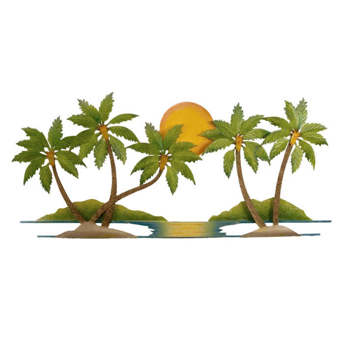 Coconut Palm Tree Islands Metal Wall Art CA723 Etsy