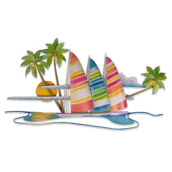 Hobie Cat Sailing Catamarans Metal Wall Art CA240