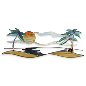 Tropical Beach Metal Wall Art CO155