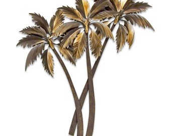 Palasari Palms Triple Metal Wall Art MM103