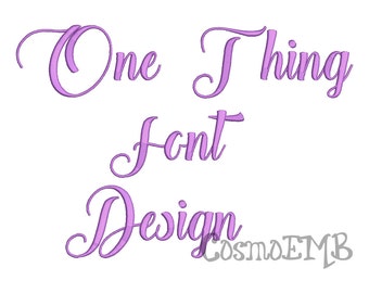 5 Size One Thing font Embroidery Design Machine Embroidery - Digital INSTANT DOWNLOAD
