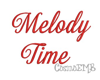 Melody Time Embroidery Font Design Machine Embroidery - Digital INSTANT DOWNLOAD