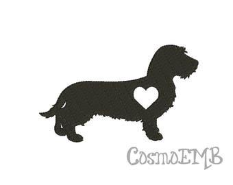 dachshund embroidery etsy