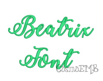5 Size Beatrix Font Embroidery Design Machine Embroidery - Digital INSTANT DOWNLOAD