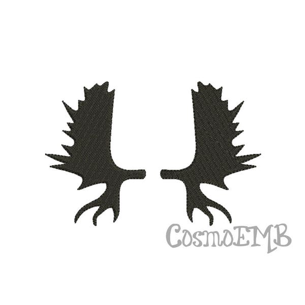 7 Size Moose antlers Silhouette Embroidery design Machine Embroidery - Digital INSTANT DOWNLOAD