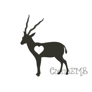 7 Size Gazelle Silhouette Embroidery design Machine Embroidery - Digital INSTANT DOWNLOAD