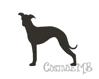 8 Size Greyhound Embroidery  design Machine Embroidery - Digital INSTANT DOWNLOAD