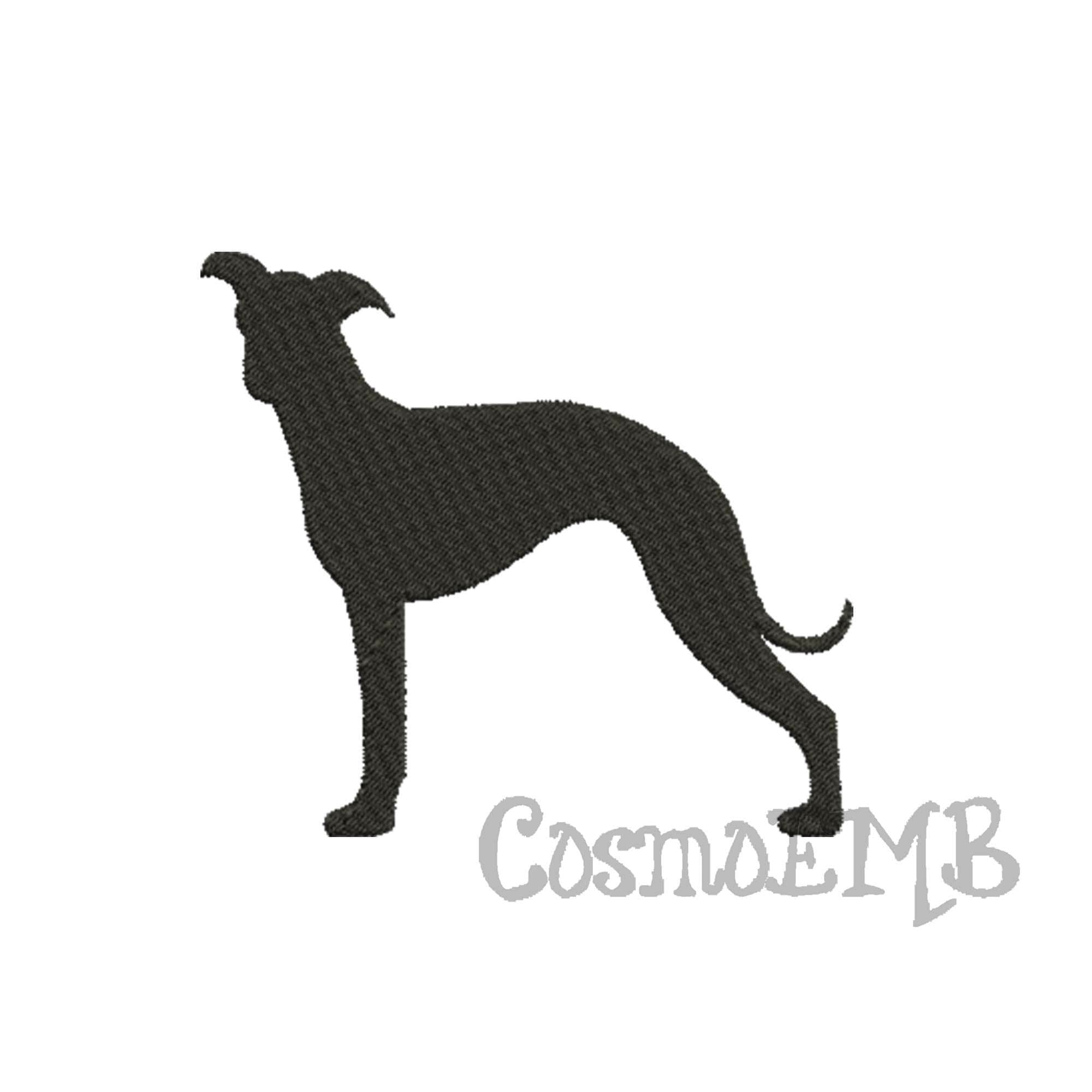 8 size greyhound embroidery design machine embroidery  etsy