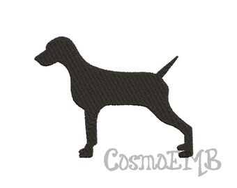 8 Size Weimaraner Silhouette Embroidery  design Machine Embroidery - Digital INSTANT DOWNLOAD