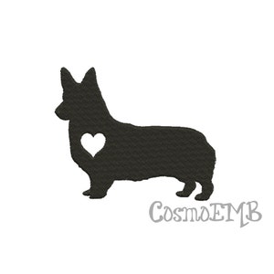 5 Größe Corgis Silhouette Applikation Stickerei design Maschinenstickerei - digitale INSTANT DOWNLOAD