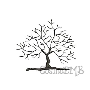 6 tamaños de árbol silueta bordado diseño máquina bordado - Digital INSTANT DOWNLOAD
