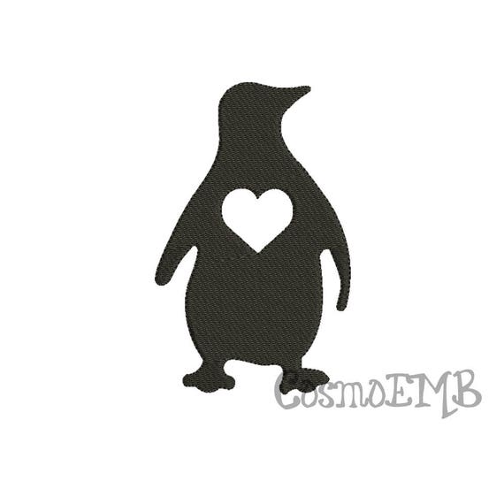 8 Size Penguin silhouette Embroidery design Machine Embroidery - Digital INSTANT DOWNLOAD