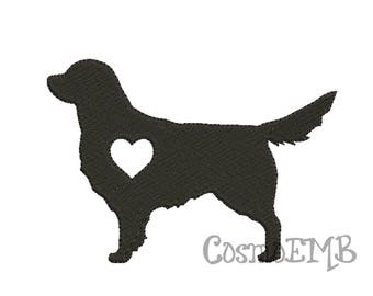 8 Size Golden Retriever Silhouette Embroidery  Design Machine Embroidery File - Digital INSTANT DOWNLOAD